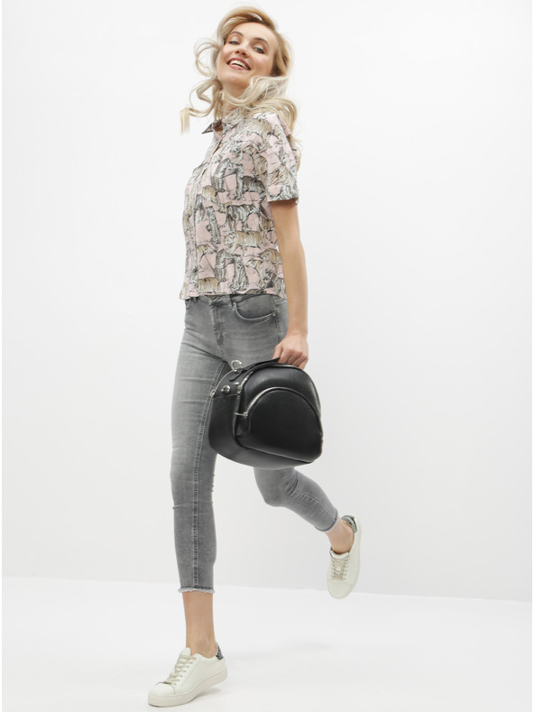 ONLY Šedé zkrácené skinny fit džíny ONLY Blush