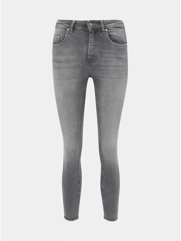 ONLY Šedé zkrácené skinny fit džíny ONLY Blush