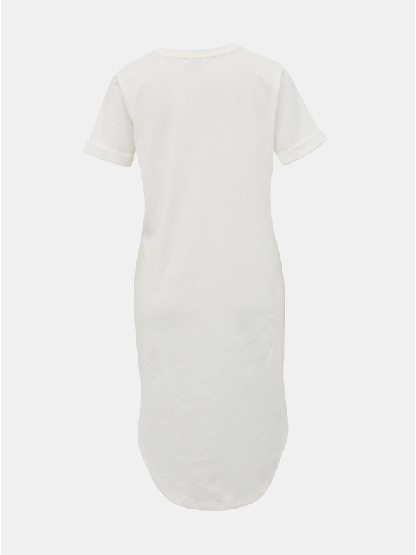 Jacqueline de Yong Bílé mikinové basic šaty JDY Ivy