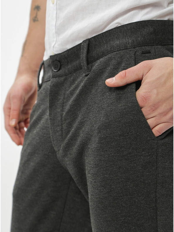 ONLY & SONS Tmavě šedé kalhoty ONLY & SONS Mark