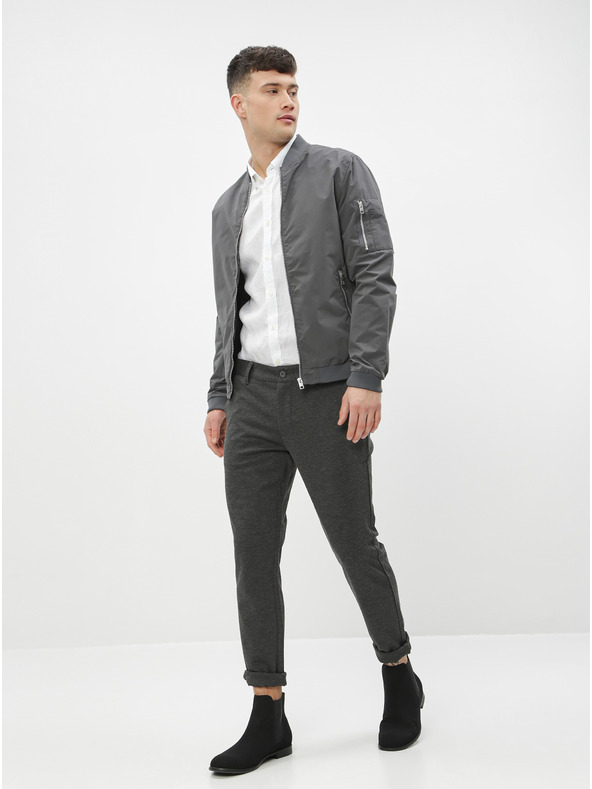 ONLY & SONS Tmavě šedé kalhoty ONLY & SONS Mark