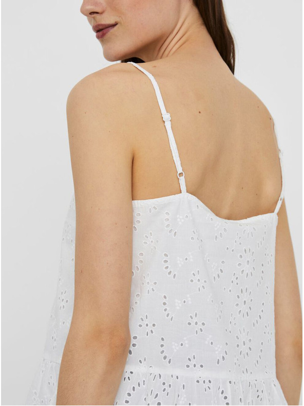 Noisy May Bílý top s madeirou Noisy May-Selin