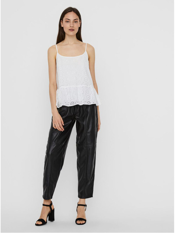 Noisy May Bílý top s madeirou Noisy May-Selin