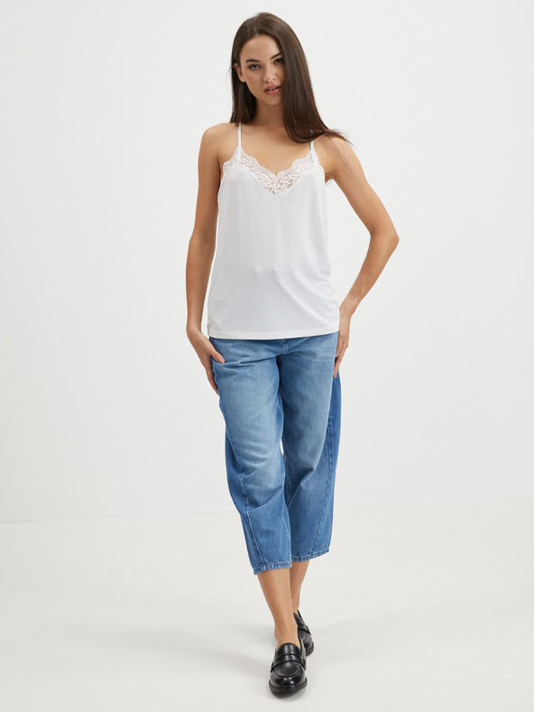 Vero Moda Bílý top s krajkou VERO MODA Ana