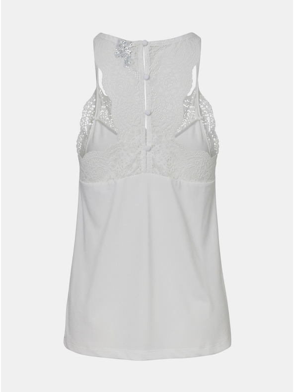 Vero Moda Bílý top s krajkou VERO MODA Ana