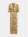Pieces Khaki květované maxi šaty Pieces Polly