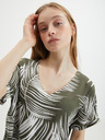 ONLY Khaki vzorovaná halenka ONLY Augustina