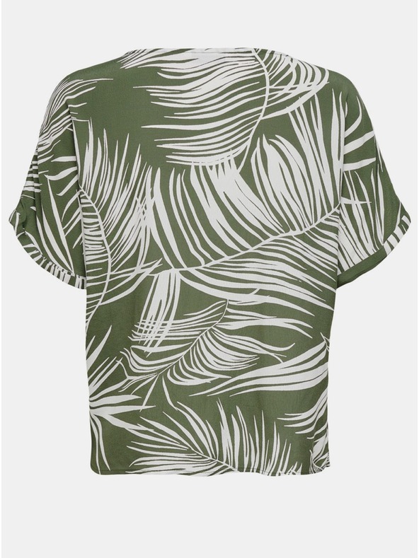 ONLY Khaki vzorovaná halenka ONLY Augustina