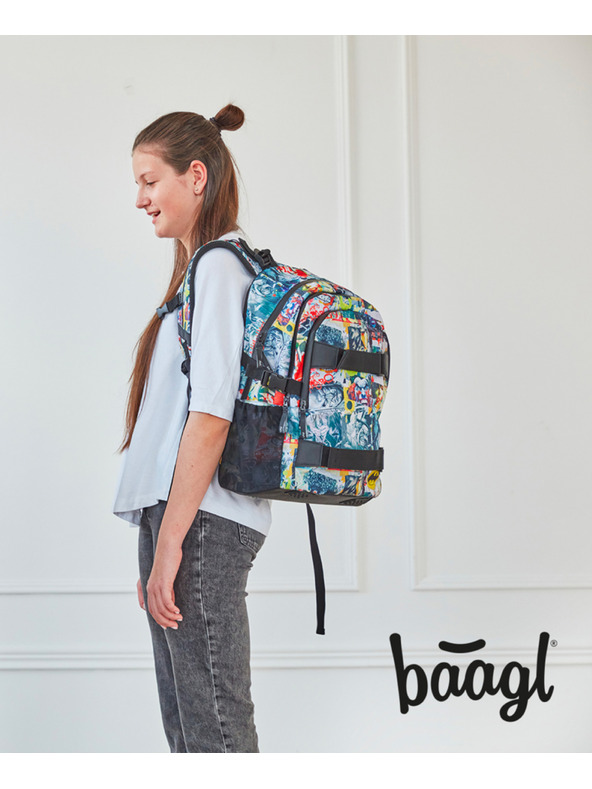 BAAGL  BAAGL 3 SET Skate Batman Comics: batoh, etue, sáček