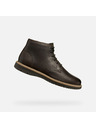 Geox Tmavě hnědá pánská kotníková obuv Geox Pove