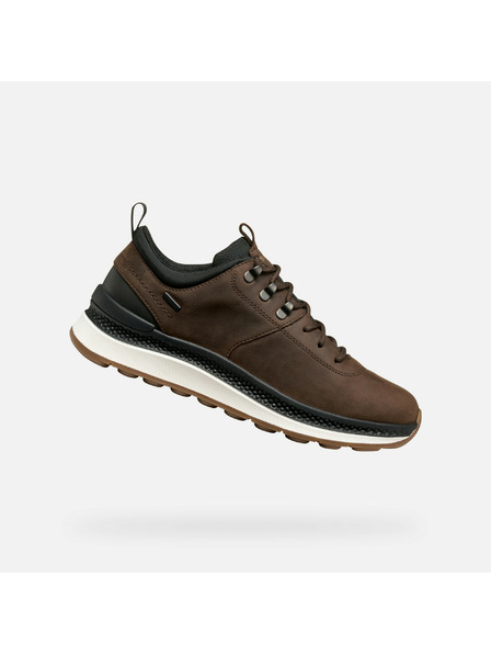 Geox Tmavě hnědé pánské tenisky Geox Spherica Actif X2