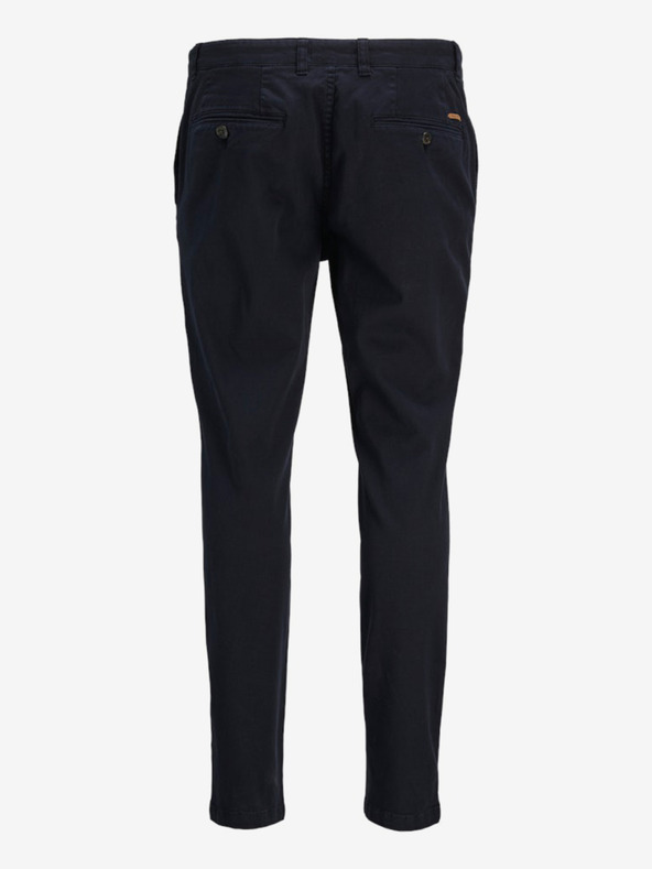 Jack & Jones Tmavě modré pánské chino kalhoty Jack & Jones PSTMARCO