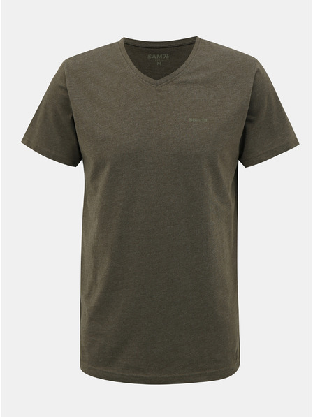 Sam 73 Khaki pánské basic tričko SAM 73