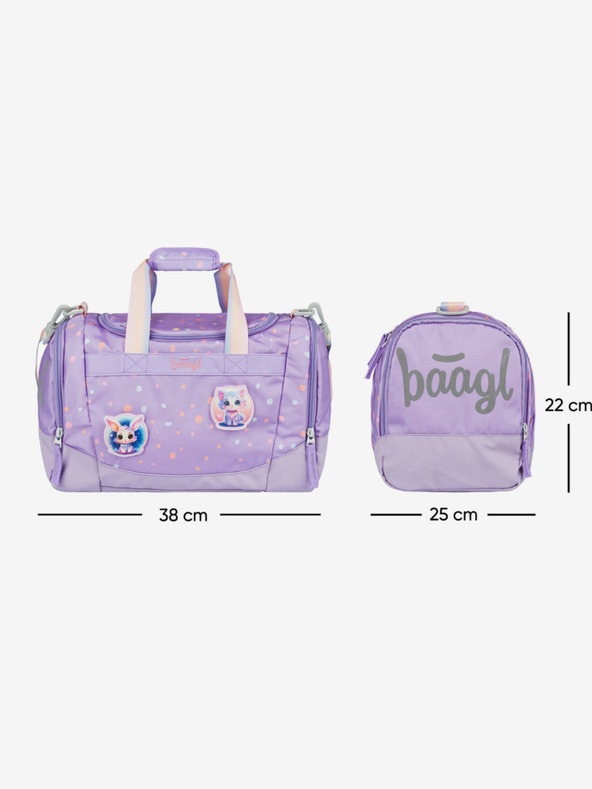 BAAGL  Fialová Dětská sportovní taška Mazlíčci Baagl