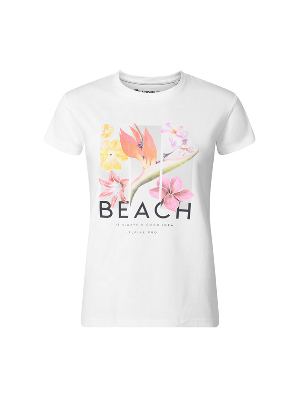 ALPINE PRO Dámské bavlněné triko ALPINE PRO SUMEKA white varianta pc