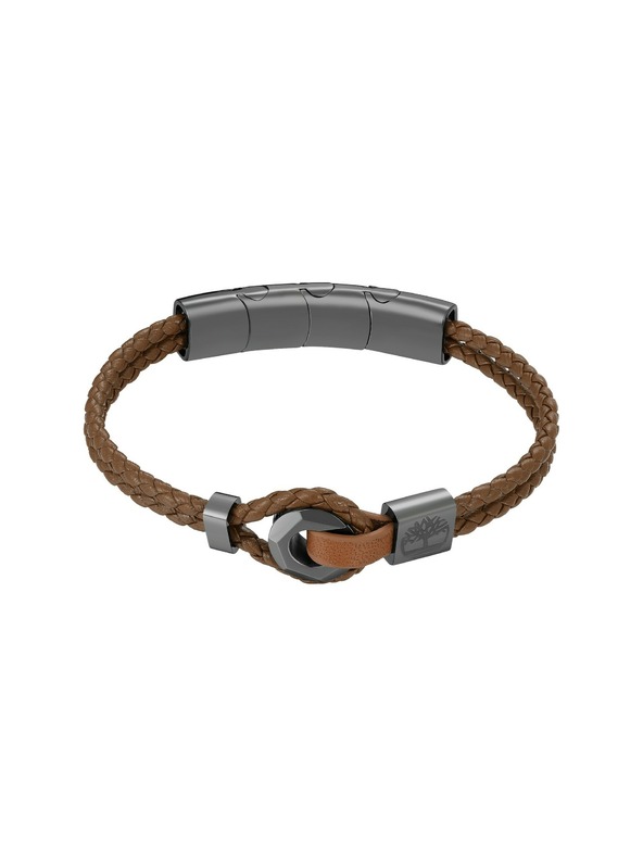 Timberland Pánský hnědý kožený náramek Timberland TDAGB0002503