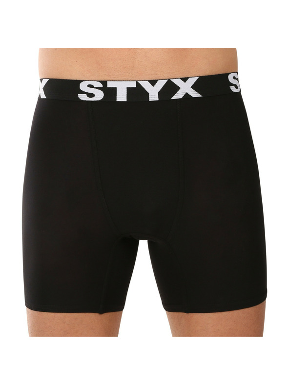 Styx Pánské boxerky Styx long sportovní guma černé
