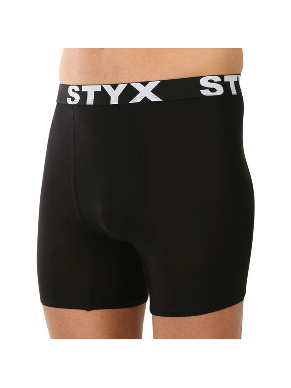 Styx Pánské boxerky Styx long sportovní guma černé