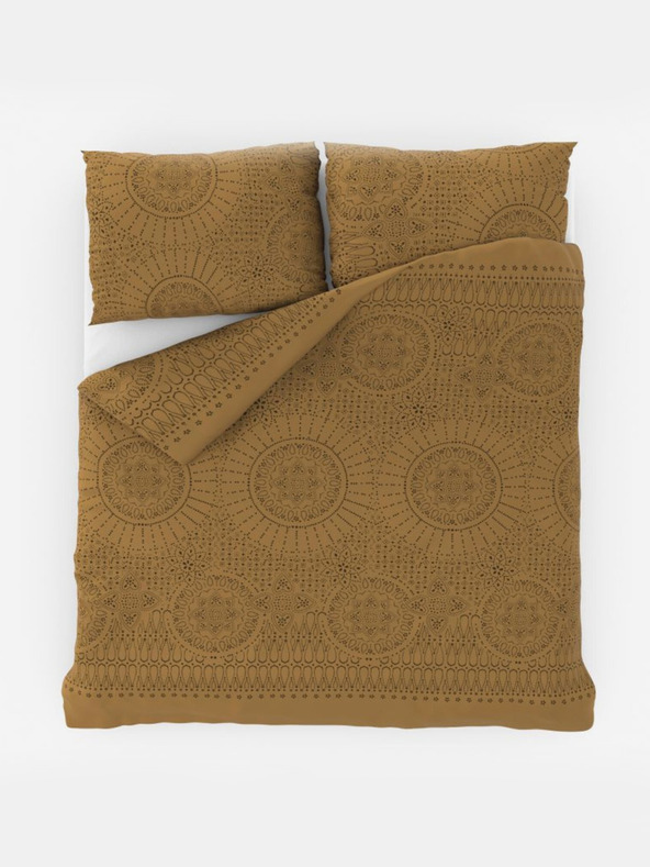 Kvalitex Francouzské bavlněné povlečení DELUX 240x200, 70x90cm MERIT zlaté