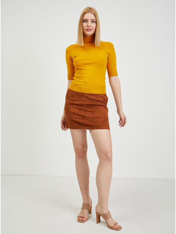 Orsay Žlutý dámský svetr s krátkým rukávem ORSAY