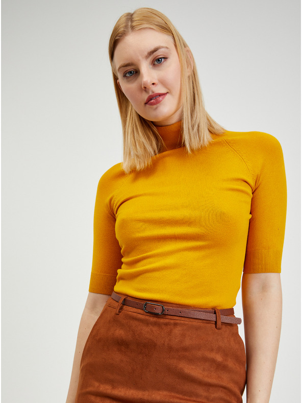 Orsay Hnědá dámská sukně v semišové úpravě ORSAY