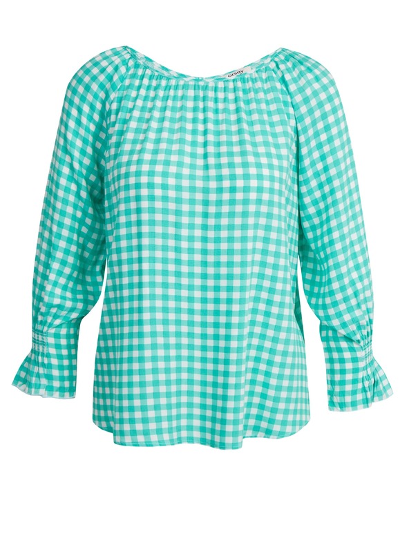 Orsay Světle zelená kostkovaná halenka ORSAY