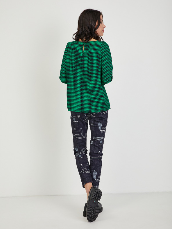 Orsay Zelená dámská vzorovaná halenka ORSAY