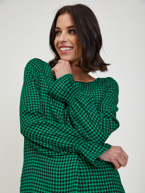 Orsay Zelená dámská vzorovaná halenka ORSAY