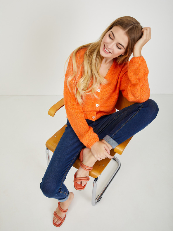 Orsay Oranžový dámský kardigan ORSAY