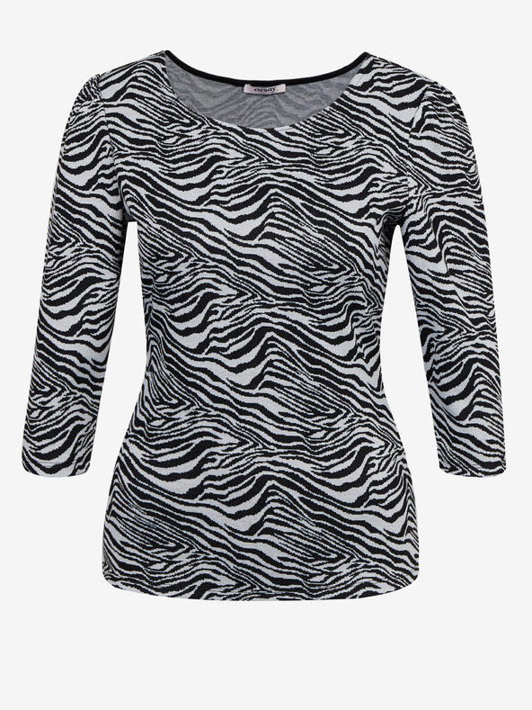 Orsay Bílo-černé dámské vzorované tričko ORSAY