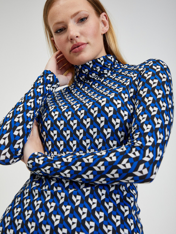 Orsay Modrý dámský vzorovaný rolák ORSAY