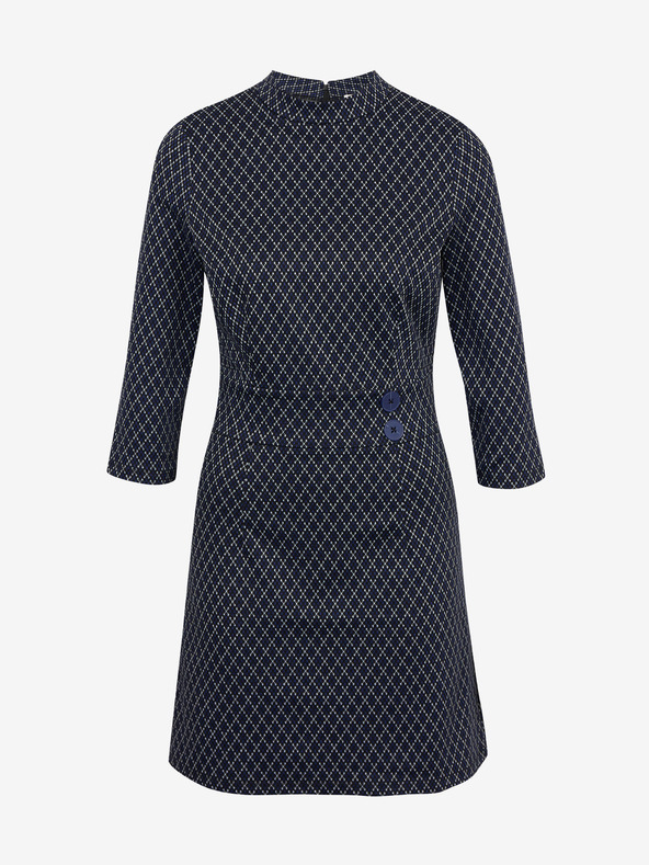 Orsay Tmavě modré dámské vzorované šaty ORSAY