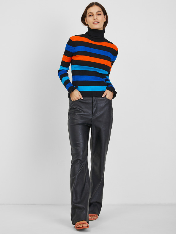 Orsay Oranžovo-modrý dámský pruhovaný svetr ORSAY