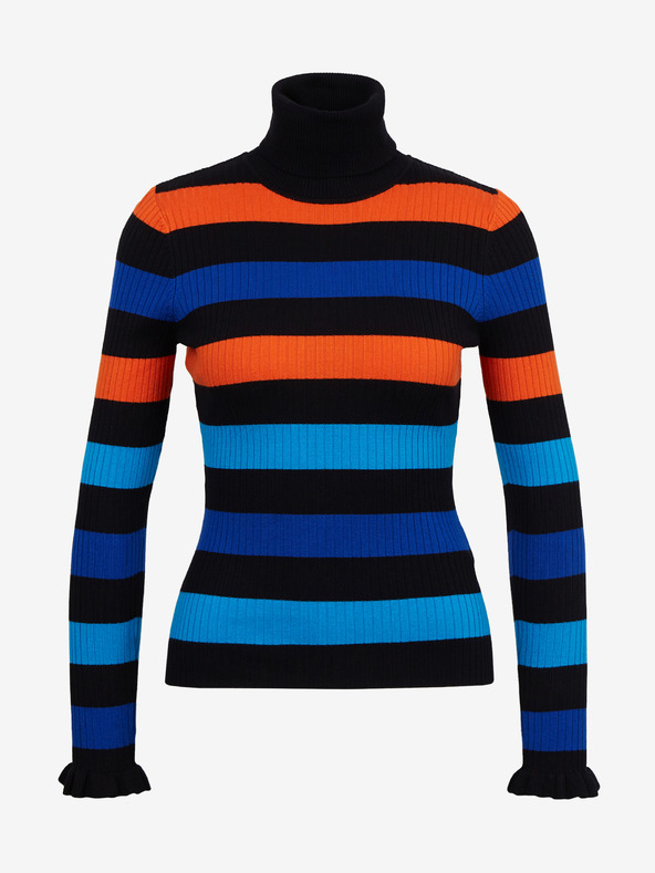 Orsay Oranžovo-modrý dámský pruhovaný svetr ORSAY