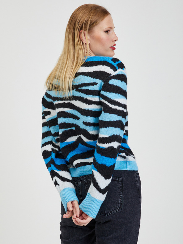 Orsay Černo-modrý dámský vzorovaný svetr ORSAY