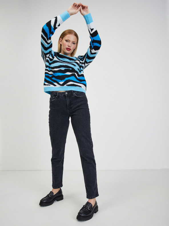 Orsay Černo-modrý dámský vzorovaný svetr ORSAY