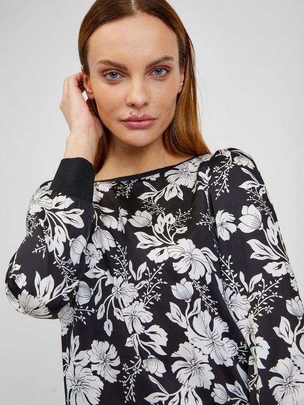 Orsay Bílo-černá dámská květovaná halenka ORSAY