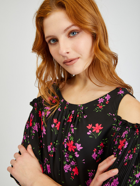 Orsay Černá dámská květovaná halenka ORSAY