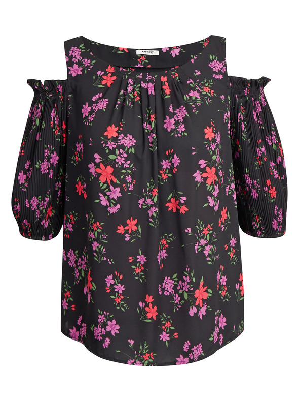 Orsay Černá dámská květovaná halenka ORSAY