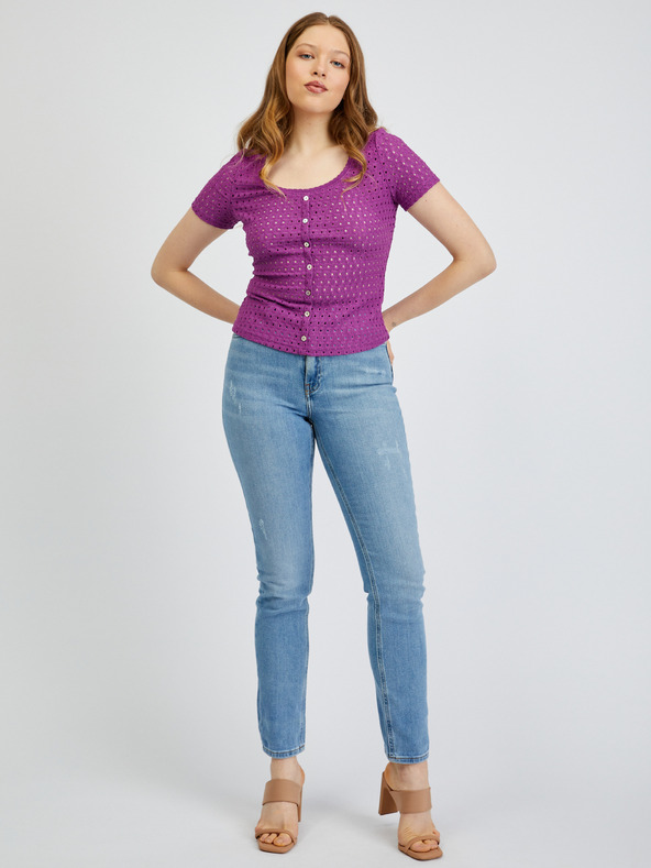 Orsay Fialové dámské tričko ORSAY