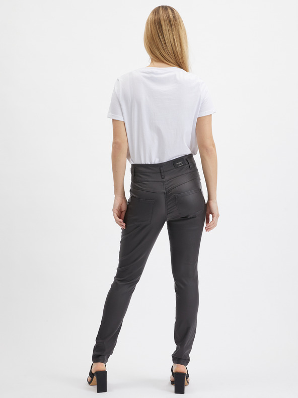 Orsay Tmavě šedé dámské skinny fit kalhoty ORSAY