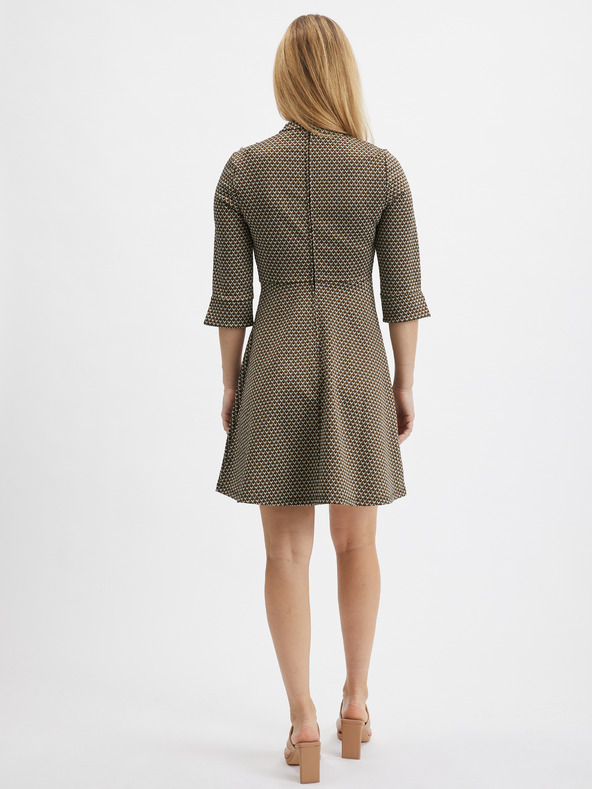 Orsay Hnědé dámské vzorované šaty ORSAY