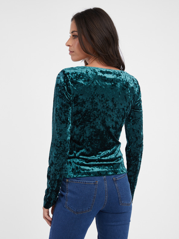 Orsay Petrolejový dámský sametový top ORSAY