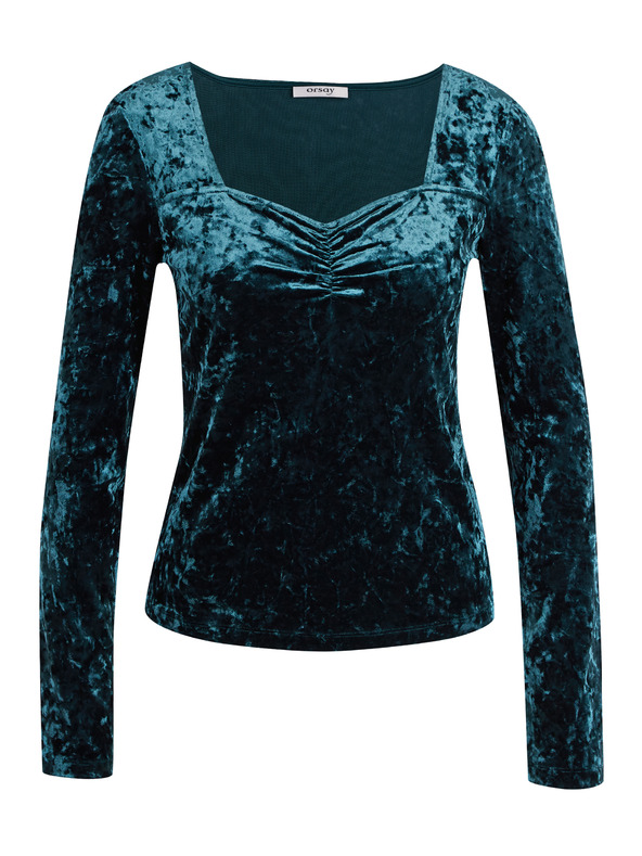 Orsay Petrolejový dámský sametový top ORSAY