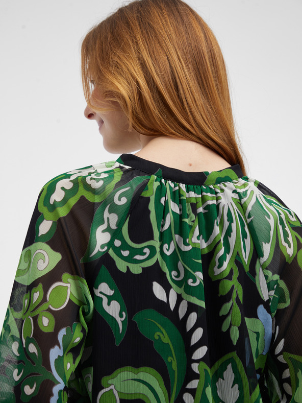 Orsay Zelená dámská vzorovaná halenka ORSAY