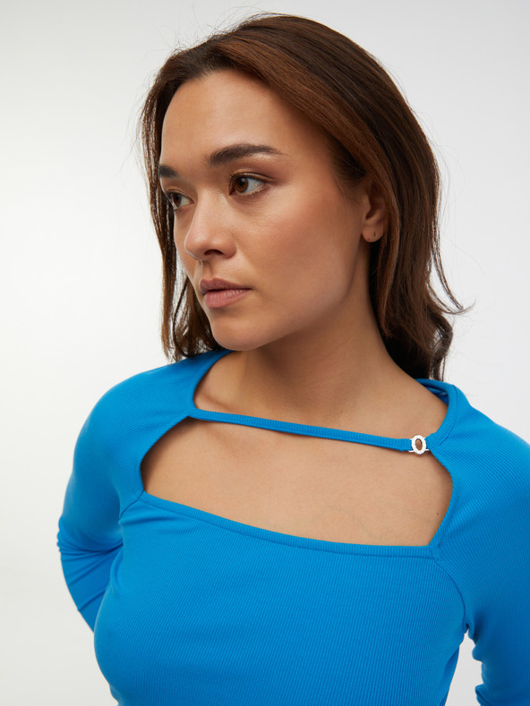 Orsay Modré dámské tričko ORSAY