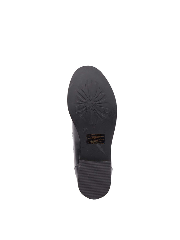 CAMAIEU Černé dámské polobotky na nízkém podpatku CAMAIEU