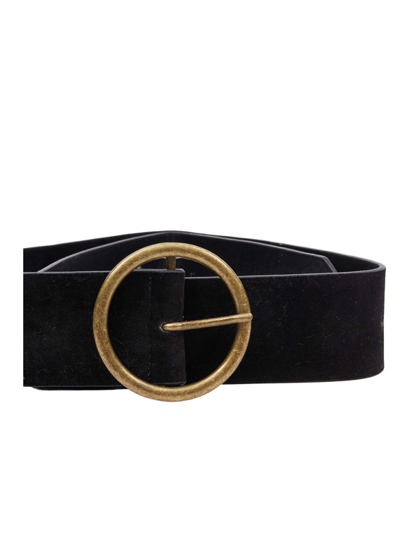 CAMAIEU Černý pásek s kulatou sponou