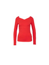 CAMAIEU Červené tričko s dlouhým rukávem CAMAIEU