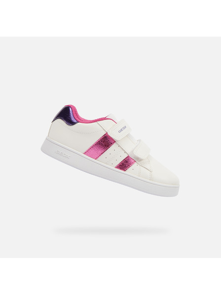 Geox Bílé dívčí tenisky Geox Eclyper Girl